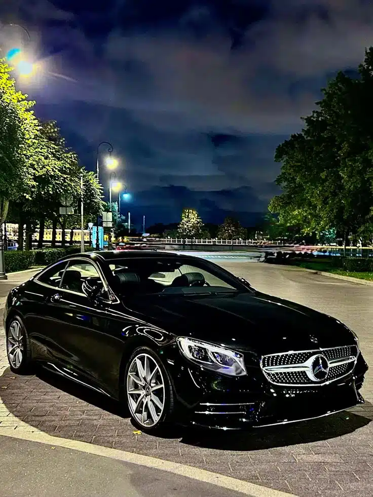 black sedan